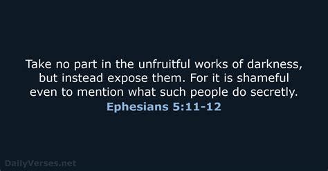 What does it mean to expose the works of darkness (Ephesians。